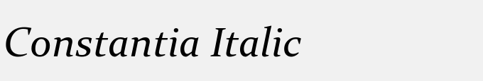 Constantia Italic
